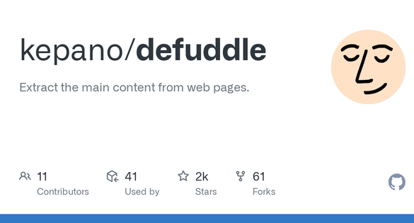 GitHub - kepano/defuddle: Extract the main content from web pages.