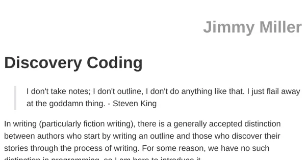 Discovery Coding